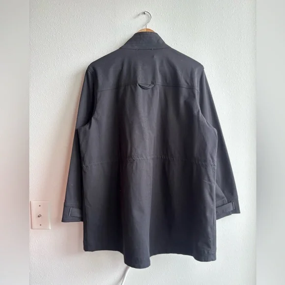 Universal Standard Vineyard Stretch Cotton Twill Jacket in Black Size S - Picture 7 of 12